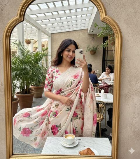 Svara asvi floral butta-2 saree wholesale clothing online